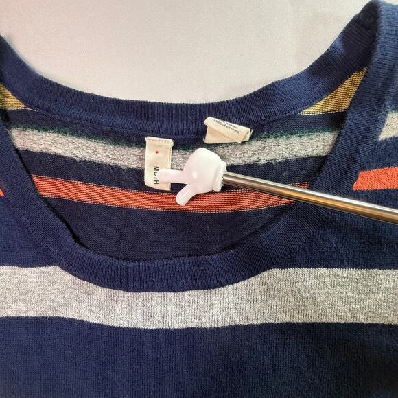 MOTH ANTHROPOLOGY Luca Striped Sweater Dress Multicolor Long Sleeve Knit Size L - Picture 5 of 16